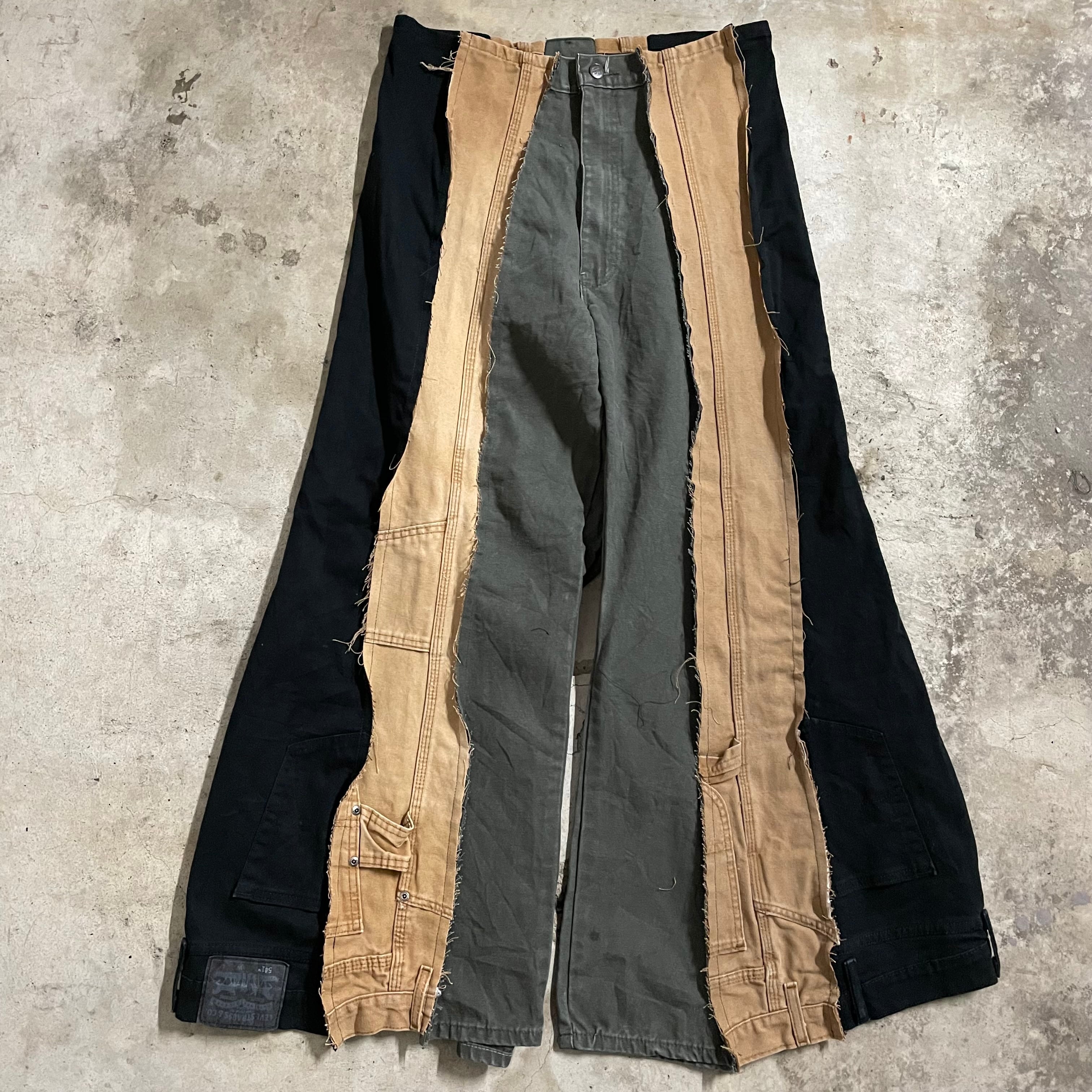 【EINS_remake_collection】docking flare work pants/再構築 フレア ワーク  パンツ/#remake/osaka | 〚ETON_VINTAGE〛 powered by BASE