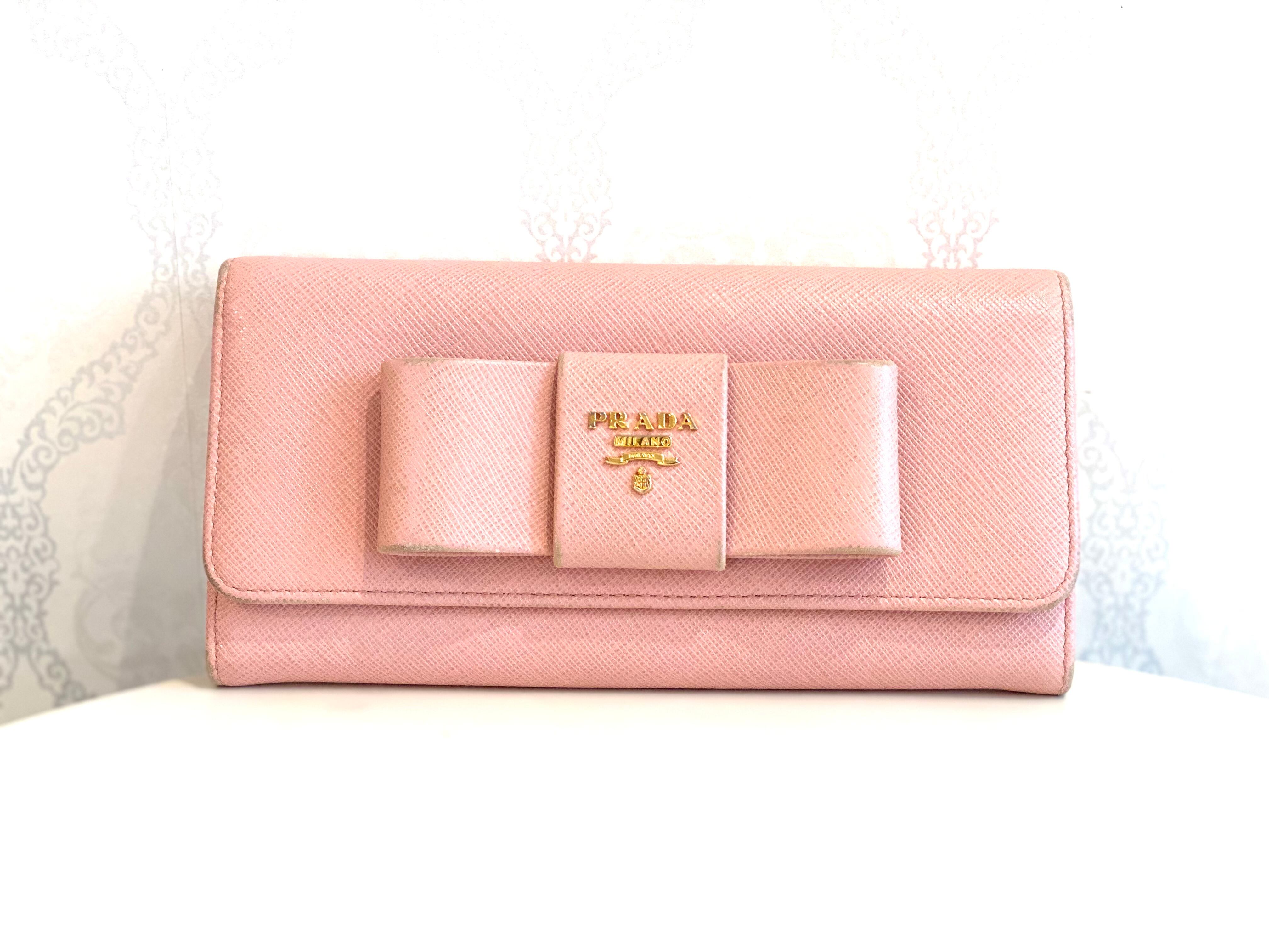 ☆PRADA☆長財布☆サフィアーノ☆リボン （PRADA プラダ サフィアーノ 