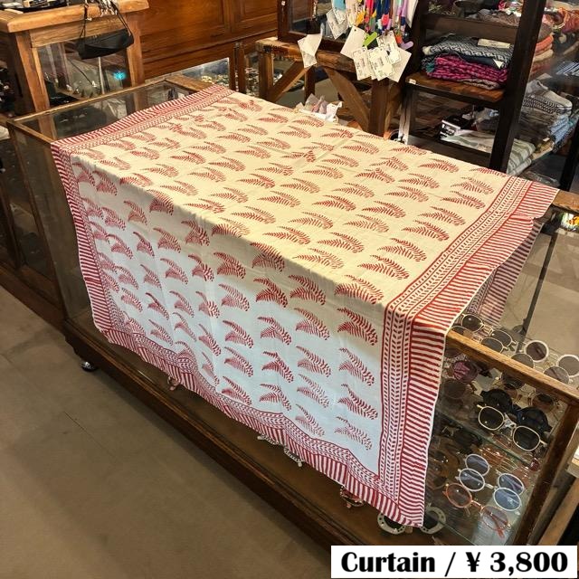 TOPANGA Homefurnishing India Block print curtain Warm F 110×180cm