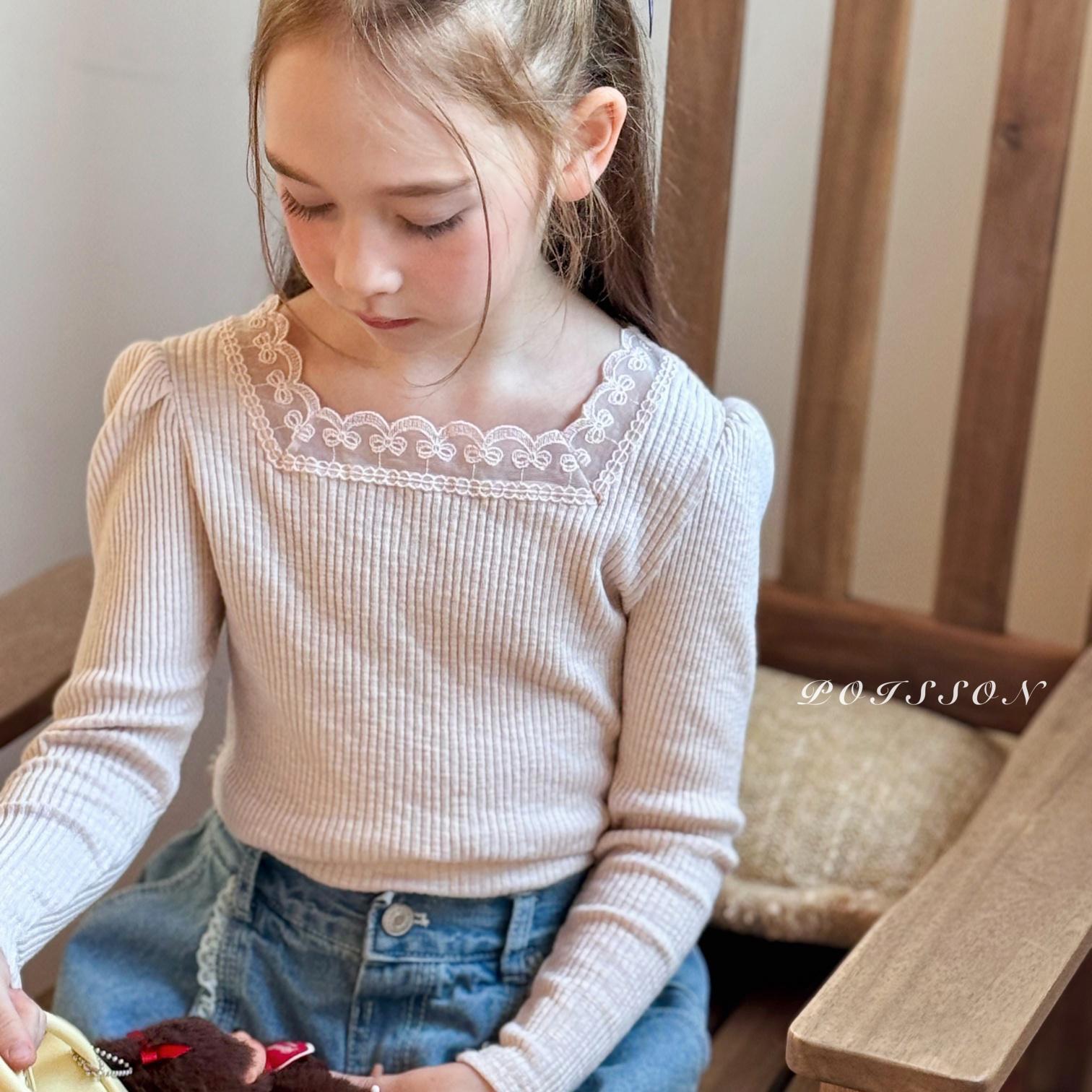 «予約»«ジュニアサイズあり»«poisson» ブランレーストップス 2colors