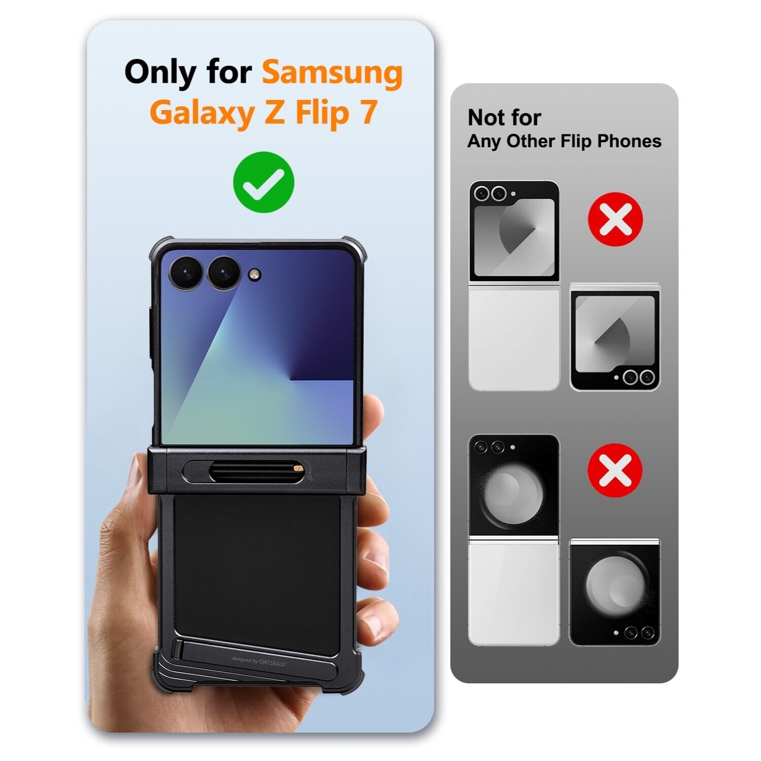 ◇Galaxy Z Flip 7◇ Stick Stand Aluminum Bumper Phone Case