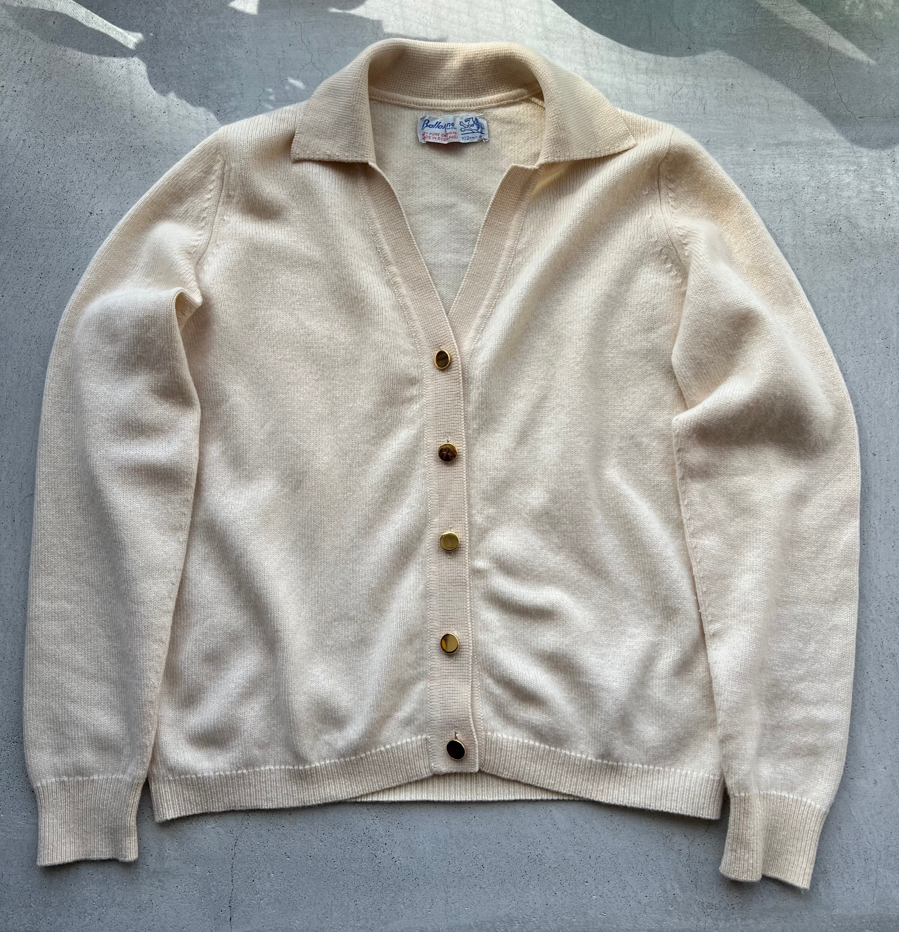1970s Ballantyne CASHMERE KNIT CARDIGAN