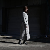 KUON / GANKO別注 Sashiko Kimono Sleeve Cutoff Denim shirt jacket レディースコーディネート