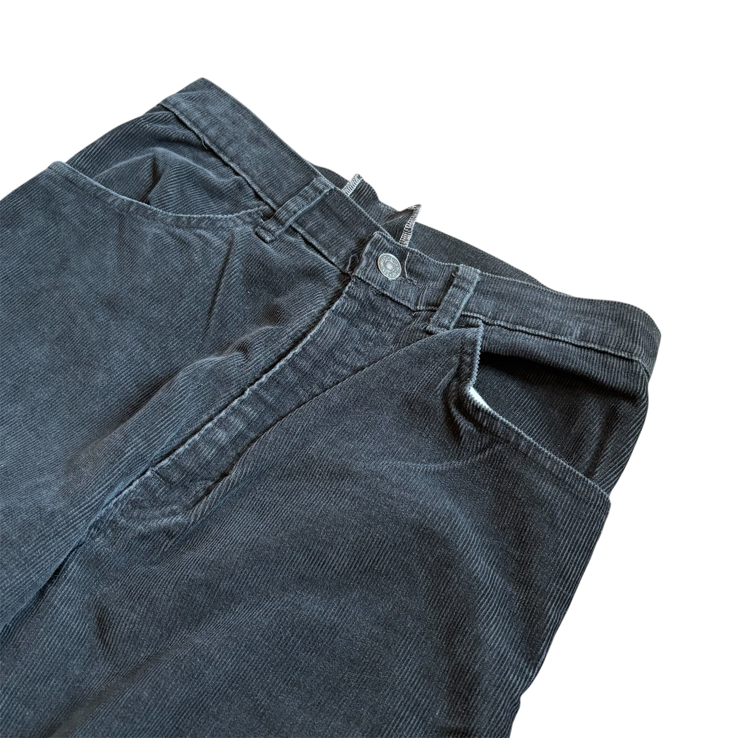 Vintage 80s GAP Remake Black Corduroy Flare Pants | UNKNOWN