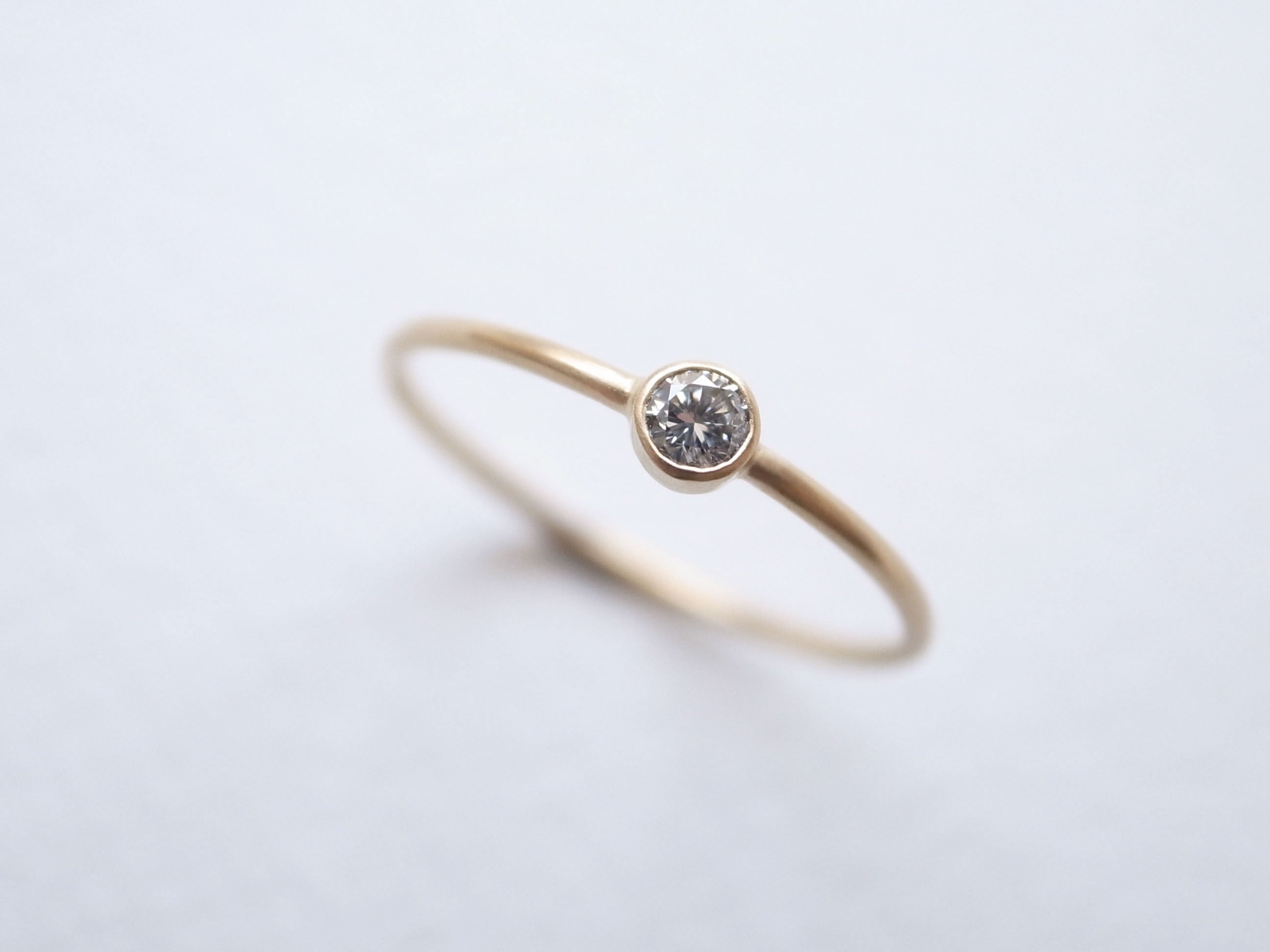 【Jewelry】K18WG メレダイヤリング D:0.25ct 2.5g 11号/ok03545md