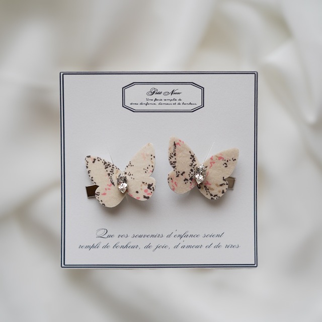 Pettit Necco  Fairy リバティプリントヘアクリップ