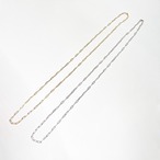 ステンレスレクタングルチェーンロングネックレス