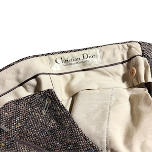 vintage CHRISTIAN DIOR multicolor nep tweed suits set-up