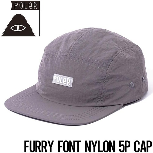 帽子 ストラップコードキャップ POLeR ポーラー FURRY FONT NYLON 5P CAP 251MCV0097 GRY 日本代理店正規品