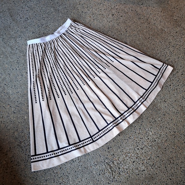 ストライプ ロングスカート used [205060]