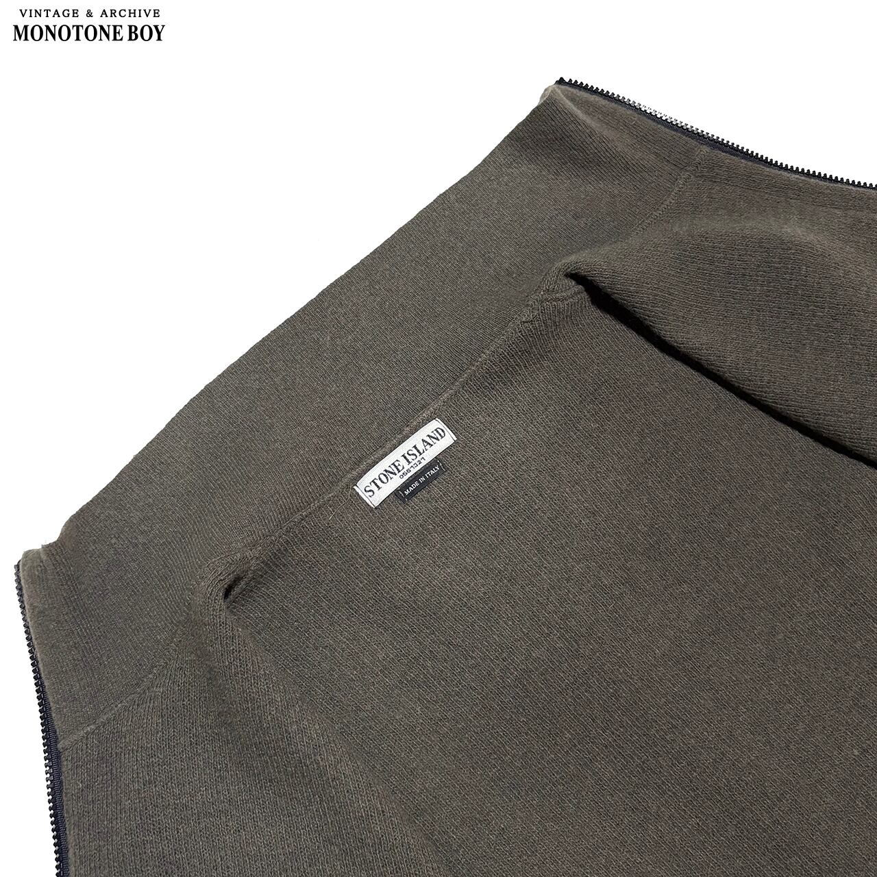 STONE ISLAND 2005AW WOOL NYLON ZIP-UP DRIVER'S KNIT SWEATER
