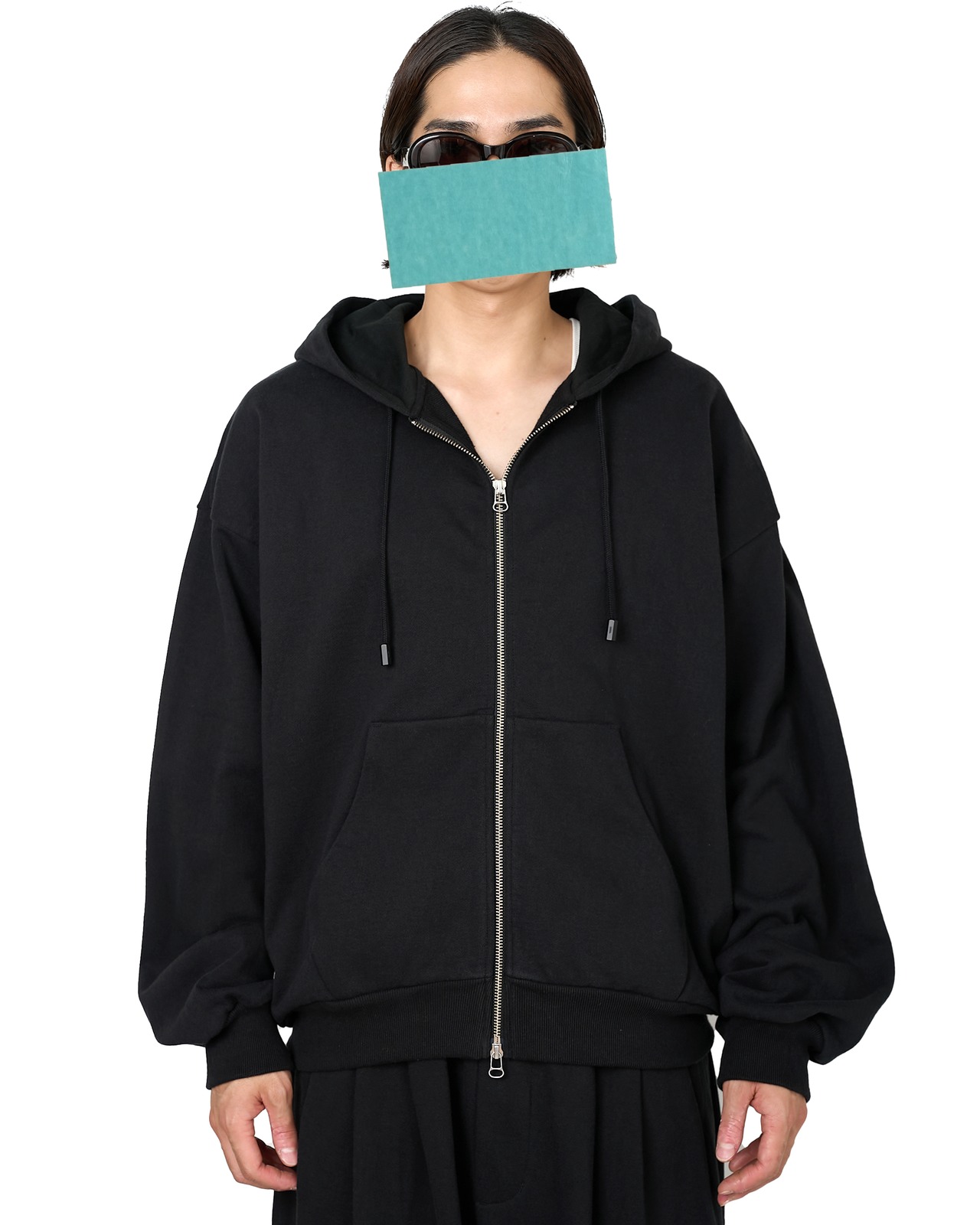 ROTOL "Solid Sweat Zip-up Hoodie 〔BLACK〕"