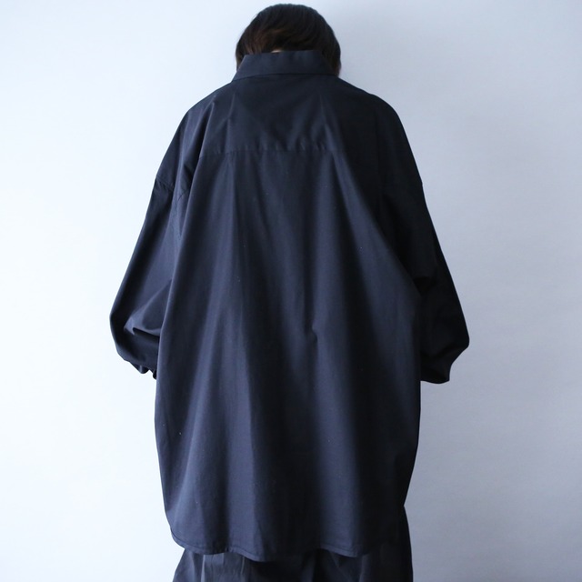real paint art design XXXL over silhouette black shirt