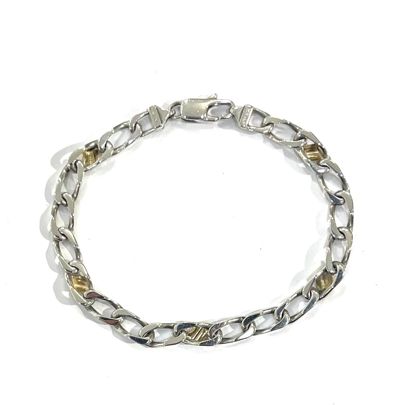 希少ヴィンテージ　Tiffany & Co. シルバーゴールドブレスレット 艶感。18K コンビ 【TIFFANY&CO.】2685 コンビカラーブレスレット