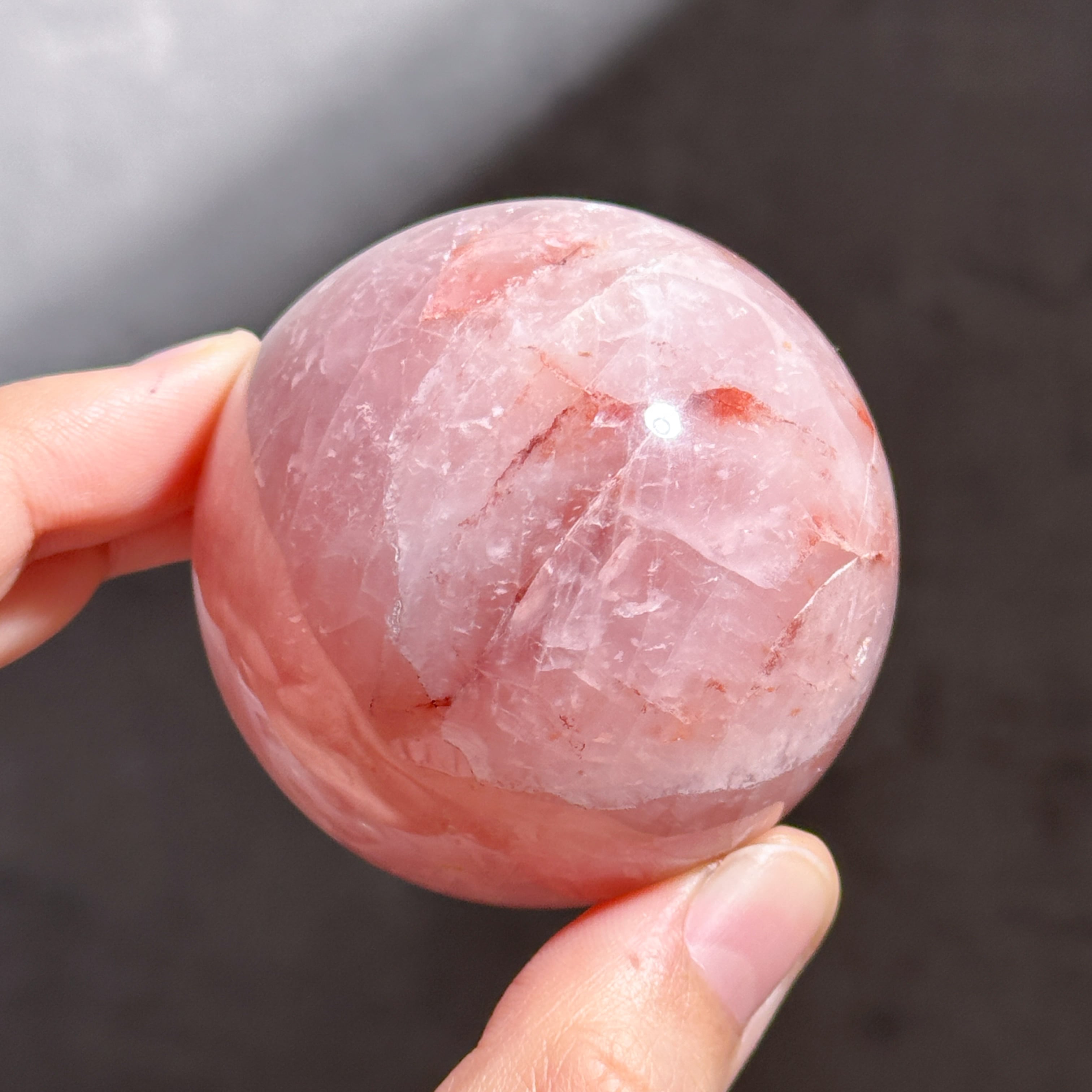 ローズクォーツ スフィア21◇Rose Quartz◇天然石・鉱物