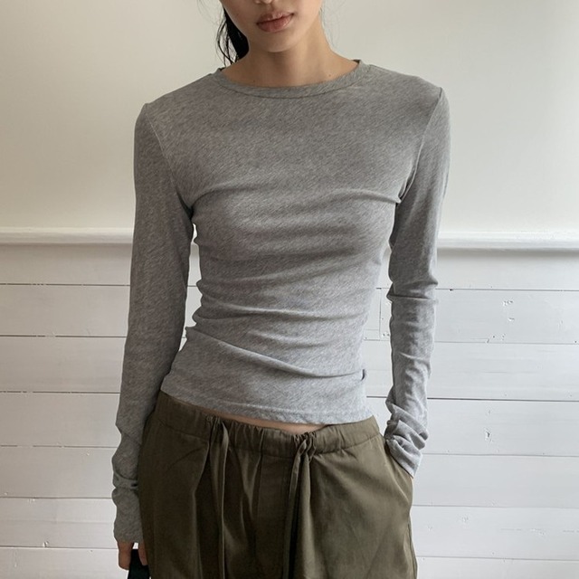 スリムフィットベーシックロンTee 4color [am03260]
