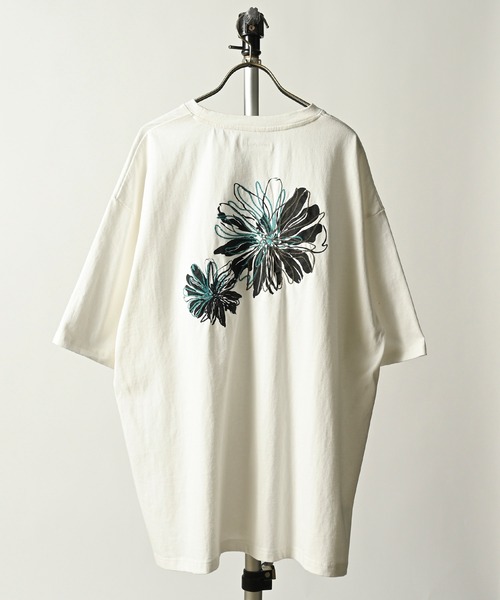 ATELANE Flower embroidery TEE(WHT) 24A-14050