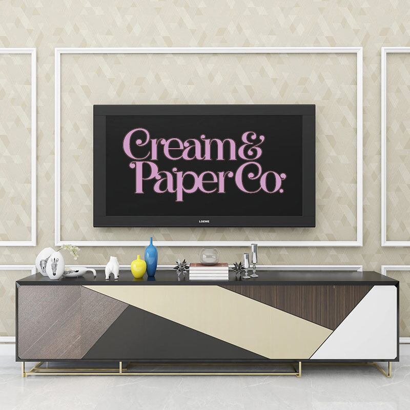 【切り売り】ベージュ × グレー Geometric FL1-775303MT for DIY 幅53㎝ リピート64㎝