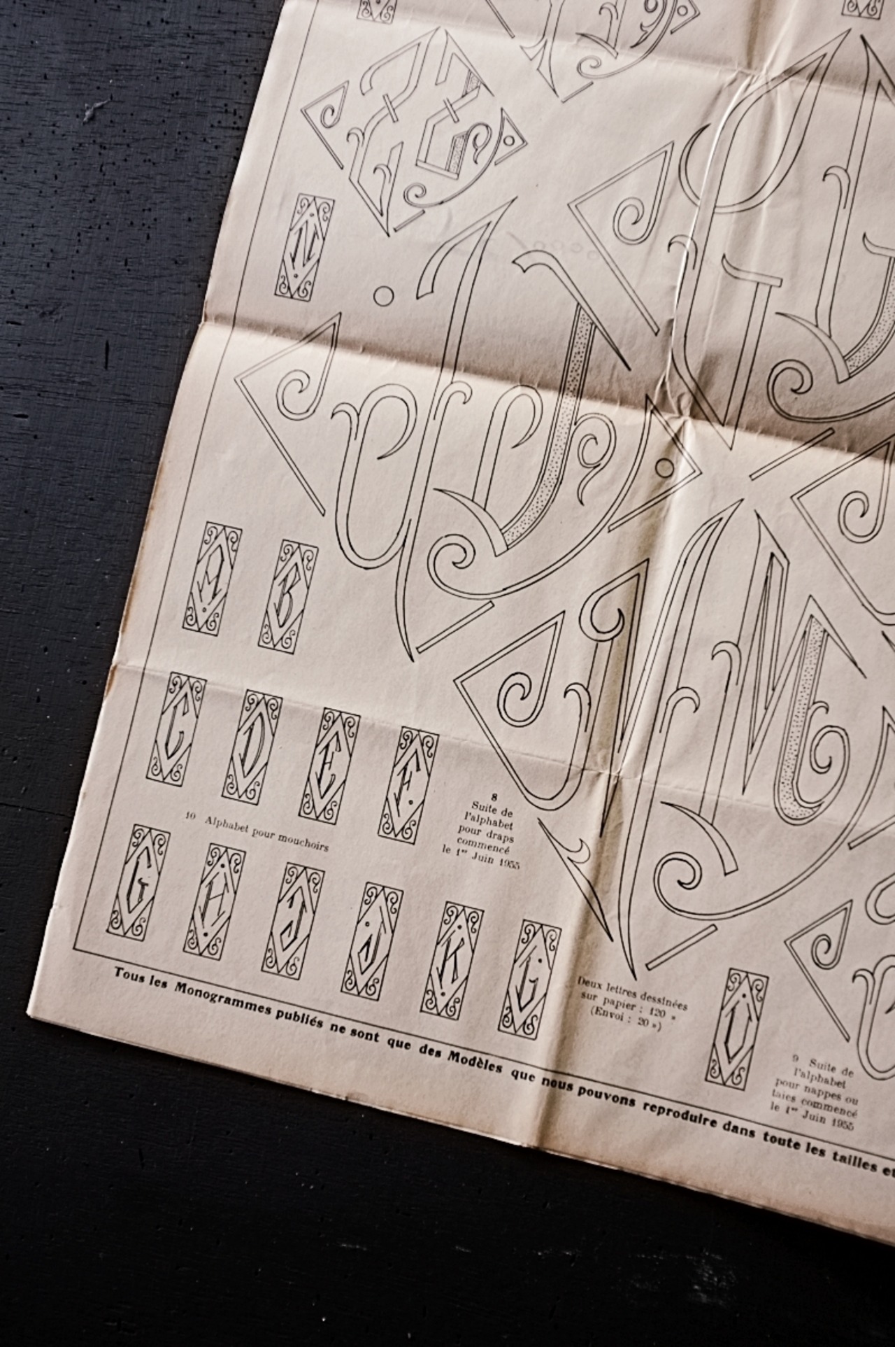 55s フランス LE JOURNAL DES BRODEUSES 手芸と刺繍 新聞c アンティーク