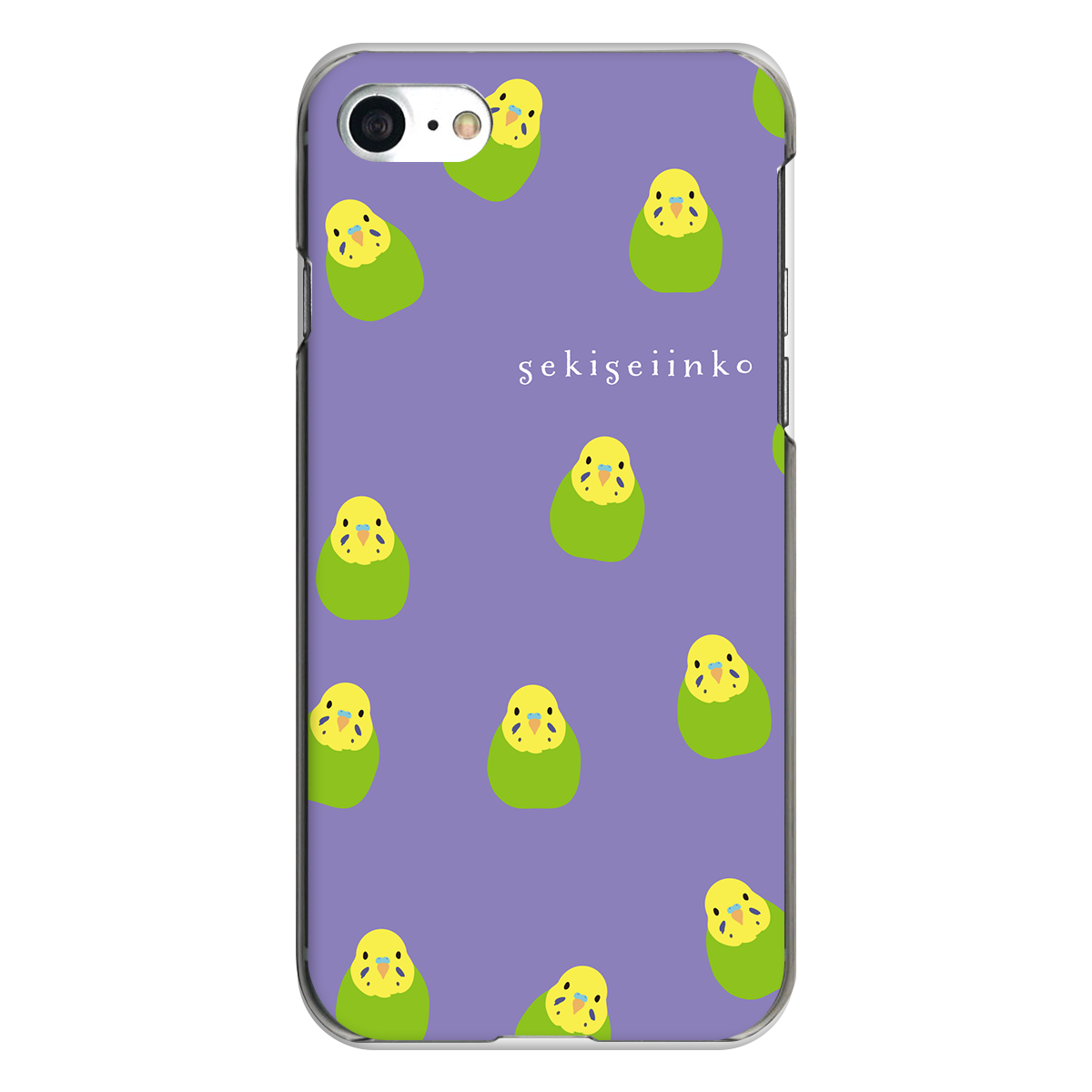 iPhone対応 スマホ ハードケース クリア インコ グリーン いっぱい インコ 動物 デザイナーズ 【iPhone17 / iPhone16e / AQUOS / Xperia 他 iPhone / Android ほぼ全機種対応】 |desr3490
