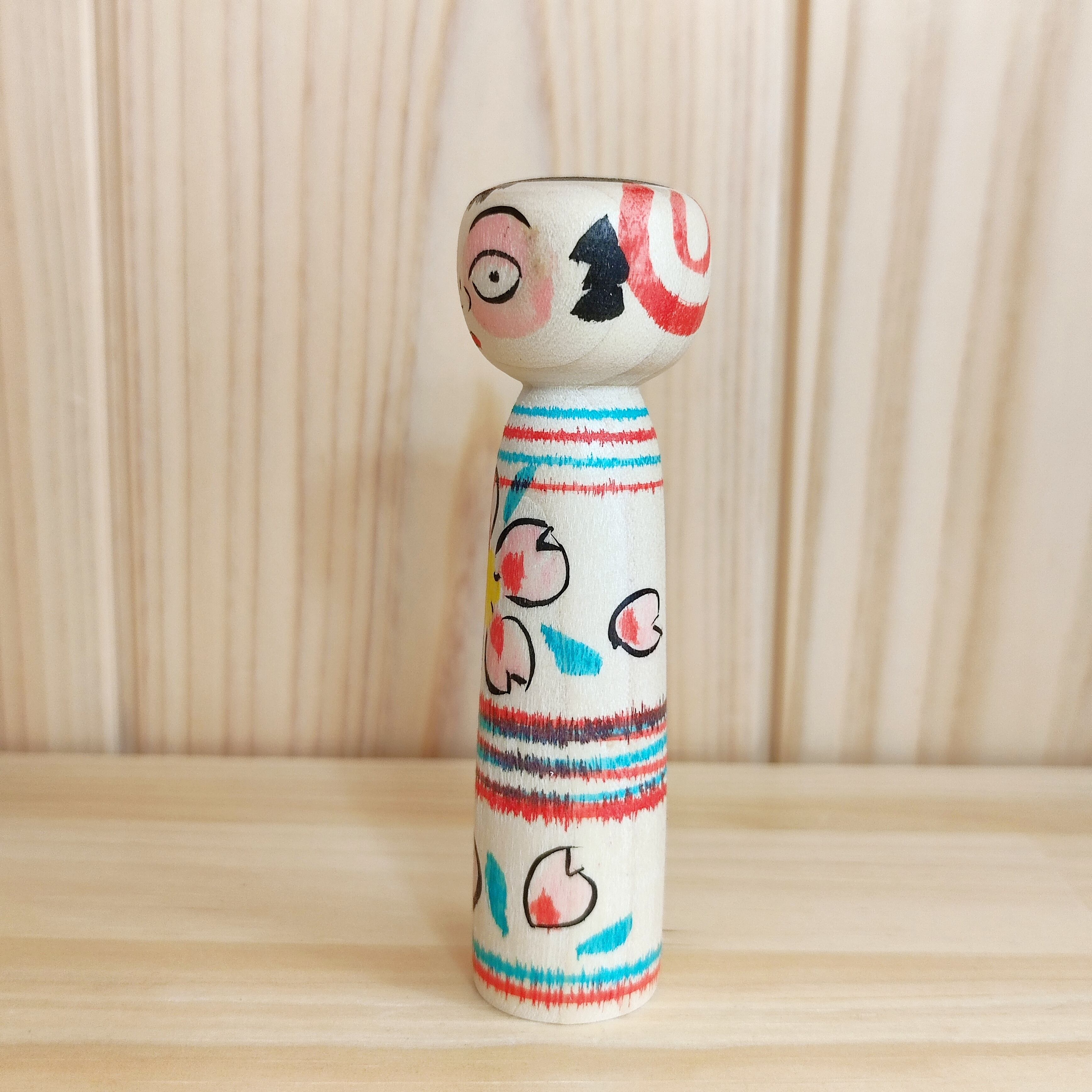 小林澄子工人：中ノ沢系】3寸 こけし 桜：9cm N12SK-101