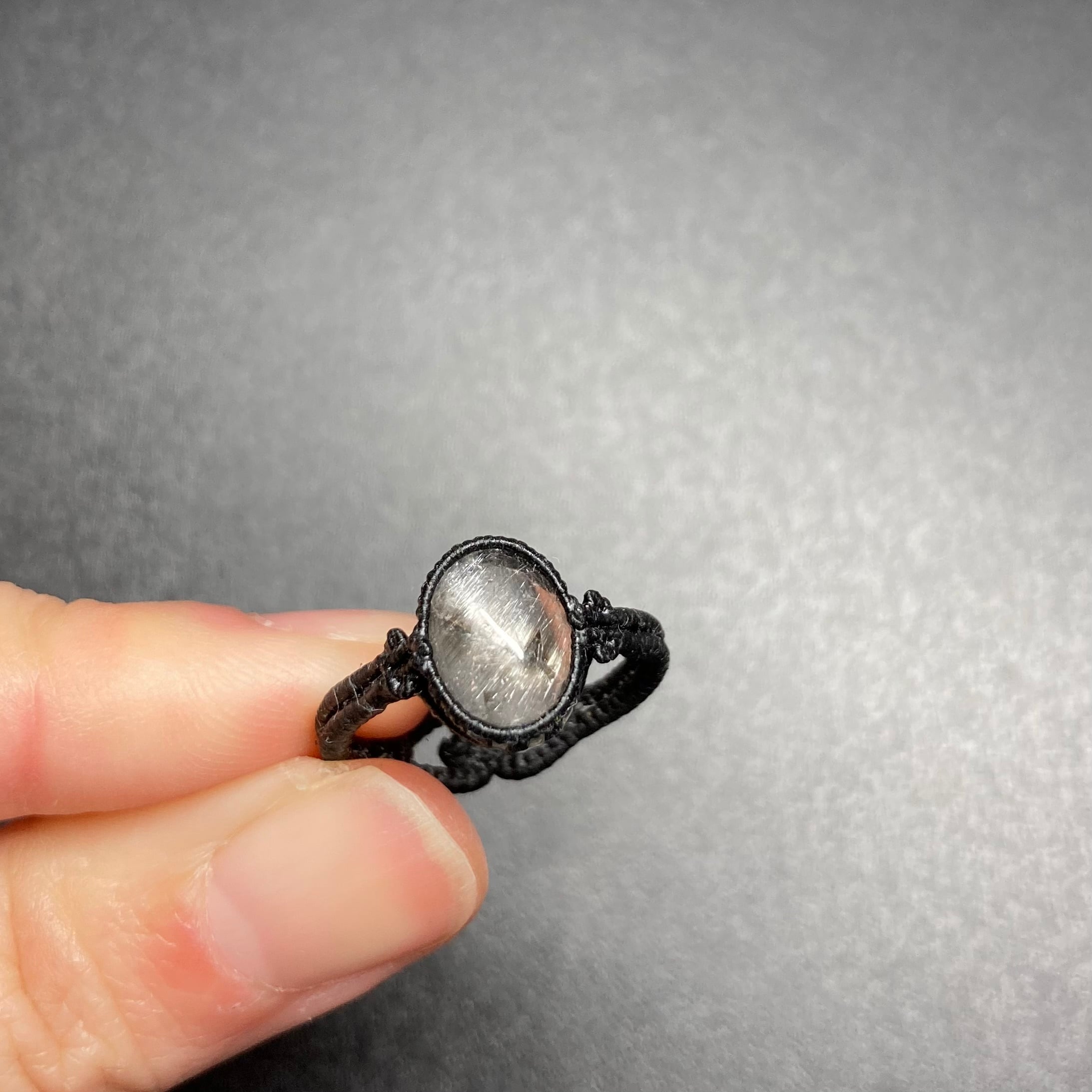 マクラメリング｢birthstone｣カイヤナイトL | canari