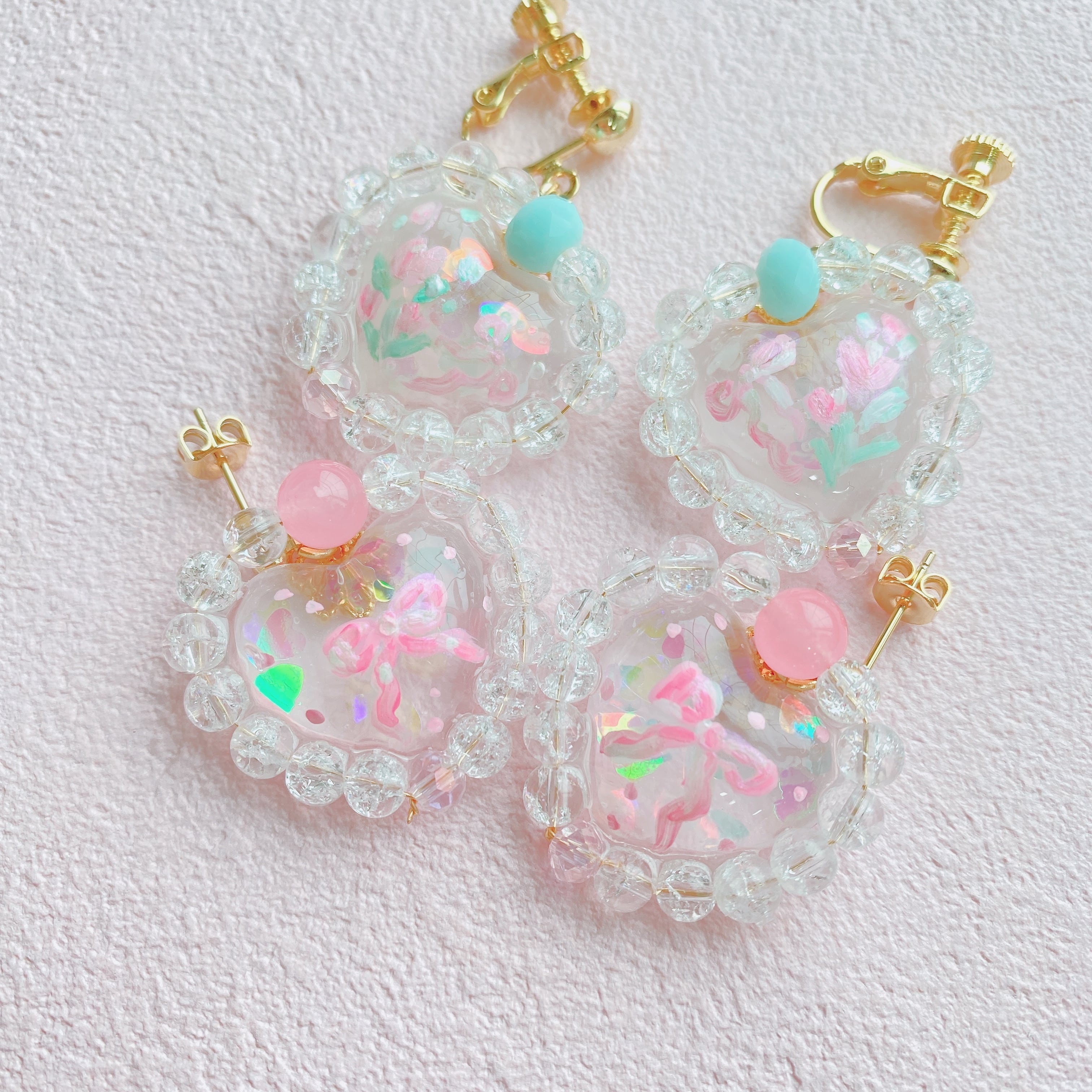 オーダー♡Lovely Heart♡イヤリング・ピアス