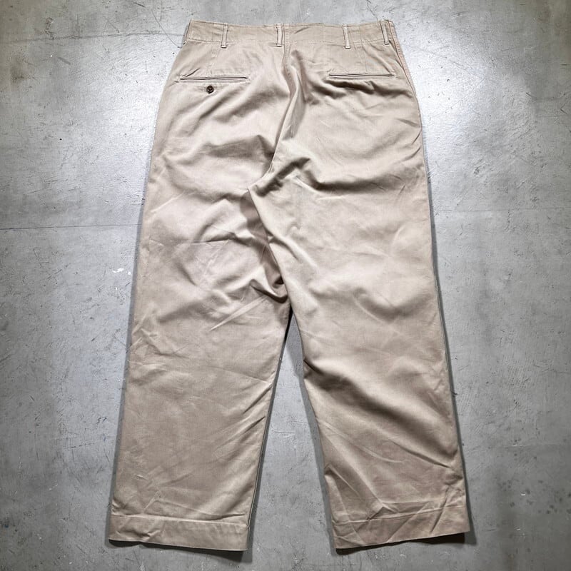 's U.S.ARMY KHAKI チノトラウザーズ MIL T サイドダブル