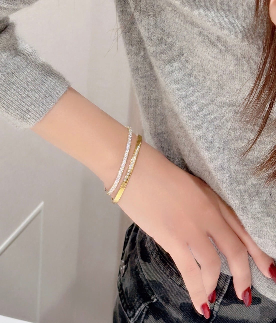 ハーフジルコニアバングル | SASSY ANGEL