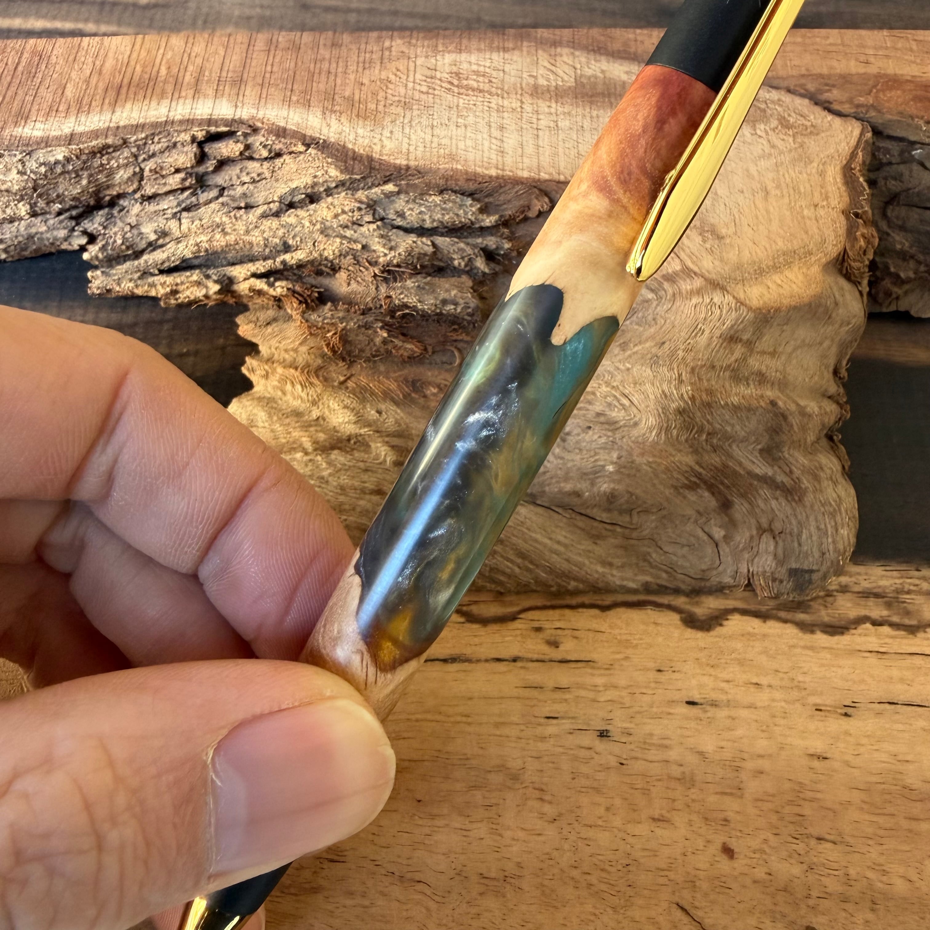 74 レジンウッド『天王星（半影）』 現品 | 『ボナン』 -木軸ペンの店-