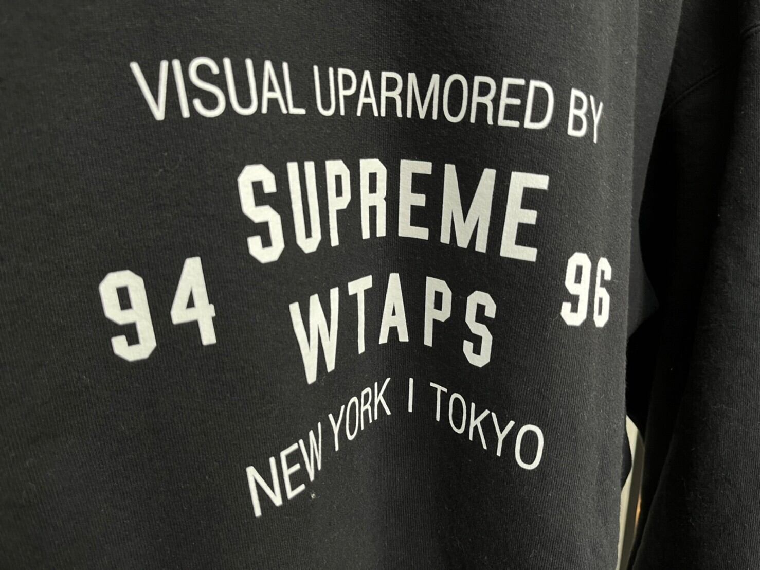 21aw Supreme WTAPS Crewneck XL 黒