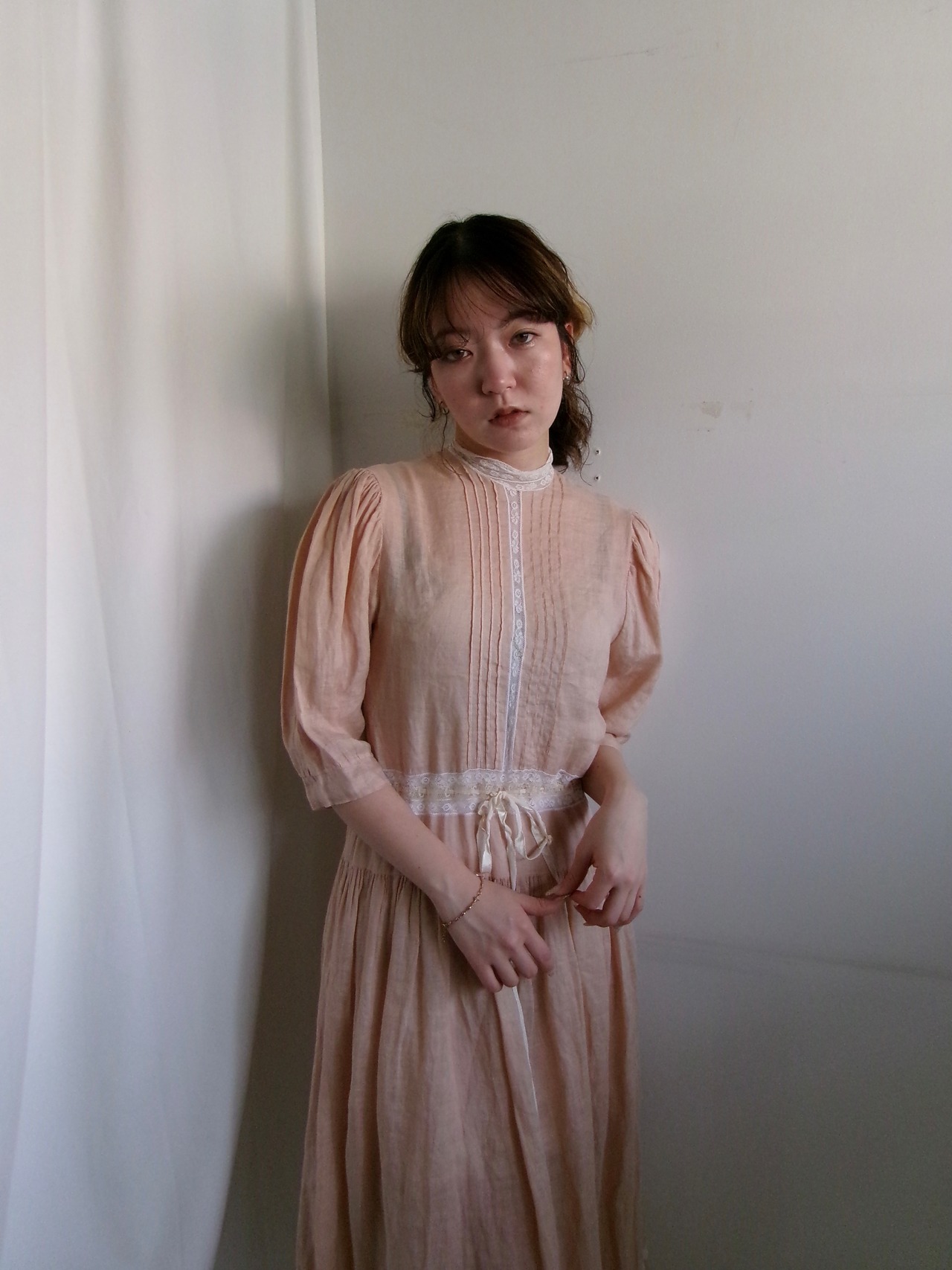 70‘s Puff sleeve dress New York