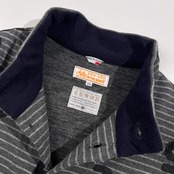 SOU・SOU × le coq sportif 京型友禅 ソウソウ スタンドカラー ボーダー ジャケット XS/グレー メンズ