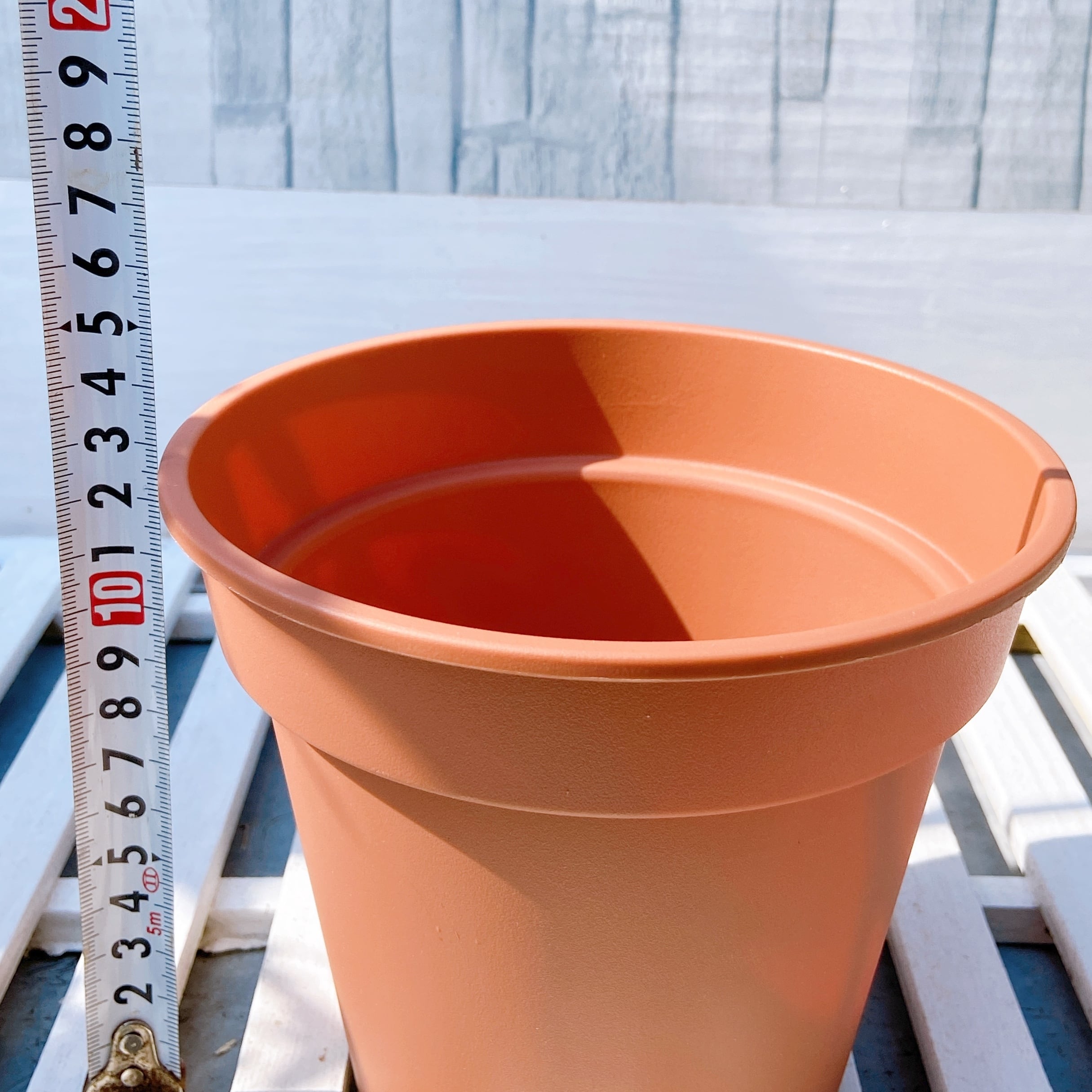 茶色のシンプルな植木鉢 5号サイズ × 5個セット】 植物の緑をより