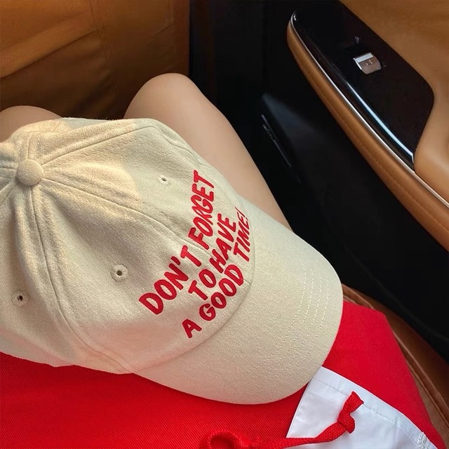 red logo cap