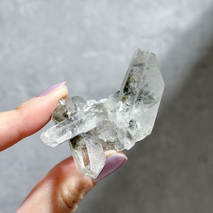 ゼッカ産クローライトインクリアクォーツ33◇ Chlorite in Clear Quartz From Zeca de Souza ◇天然石・鉱物・パワーストーン