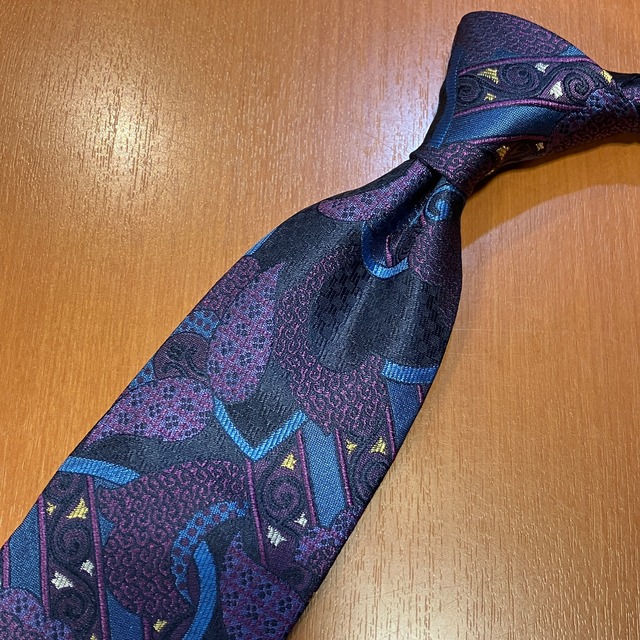 "未使用品" F.Marino "SFODERATO" SILK JACQUARD TIE