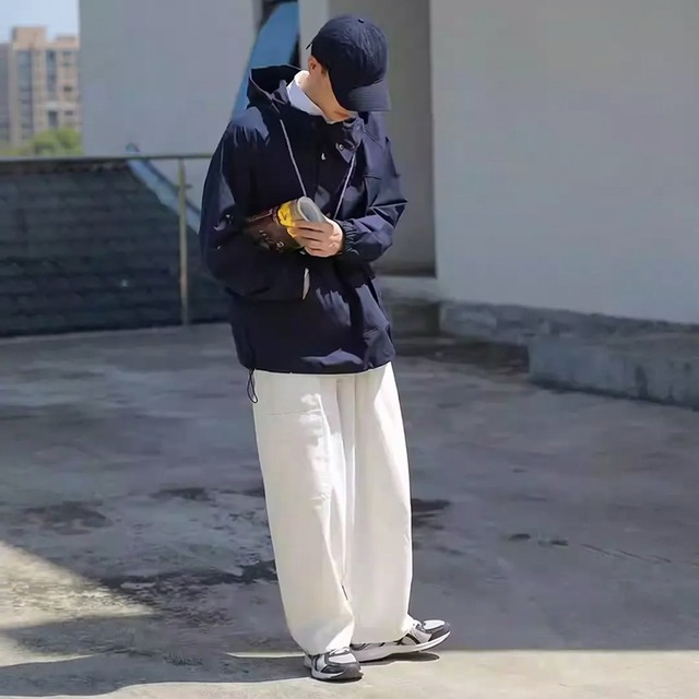 ドローストリング フード付き ジャケット 2 カラー H00078