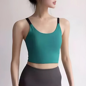 Dark tone Bra top 【green】1005