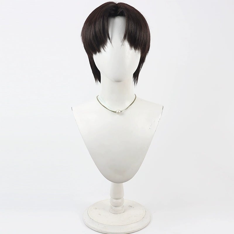 コスプレ耐熱ウィッグ ブラウン 前髪立ち上げ センター分け ワンレン