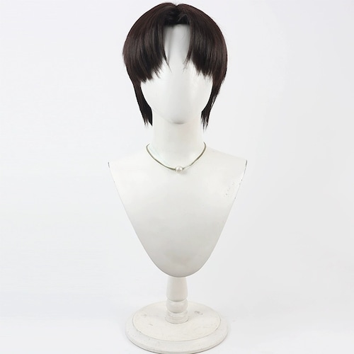 コスプレ耐熱ウィッグ ブラウン 前髪立ち上げ センター分け ワンレン ショート キャラクターウィッグ ★銀河特急 ミルキー☆サブウェイ/カート 等 ★即納品★