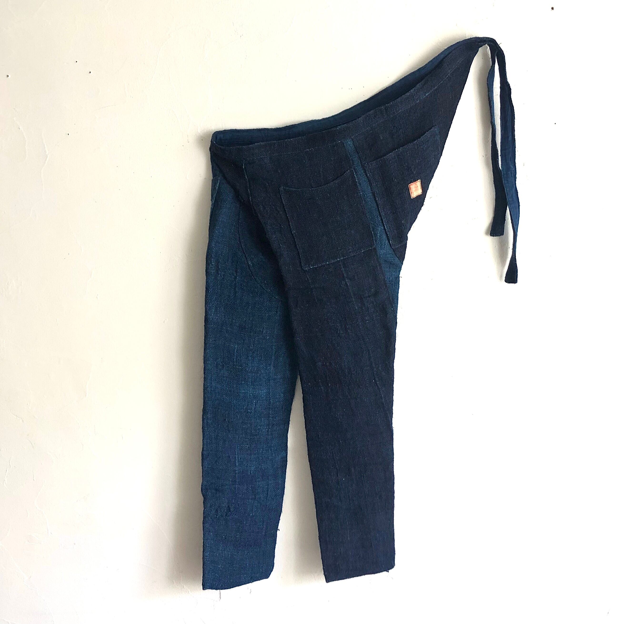 股引≪MATAHIKI≫ダブル / ワイルドヘンプ×オーガニックコットンヘンプライニング / トリプルニー / 正藍染め