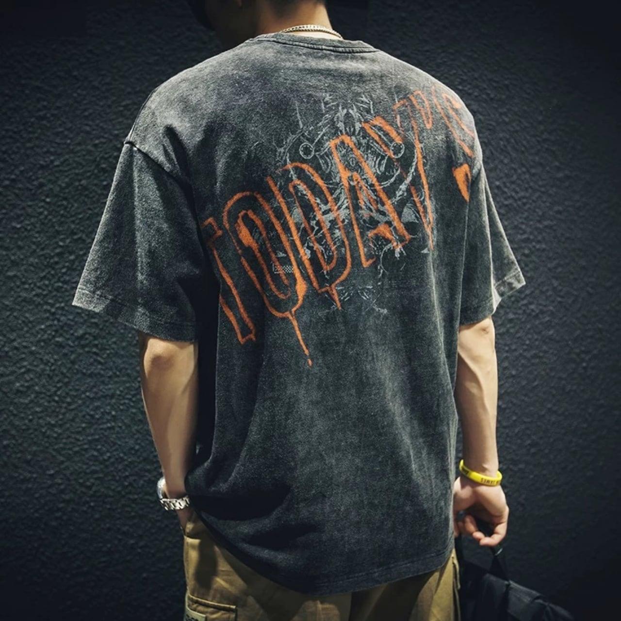 バックプリント ビッグシルエット クルーネックTシャツ 00286