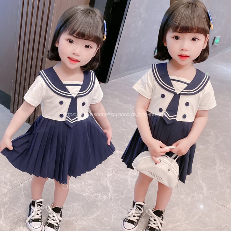 ハンドメイド♡子供服♡セーラー♡ワンピース♡130cm 140 
