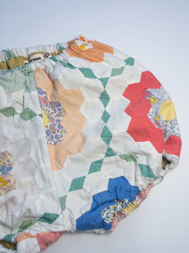 《即納》Nellie Soo / Vintage quilt bubble shorts 002 (2-4Y)