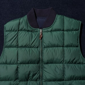 M リバーシブル ネイビー グリーン Eddie Bauer Downlight Vest エディーバウアー グース ダウンライトベスト