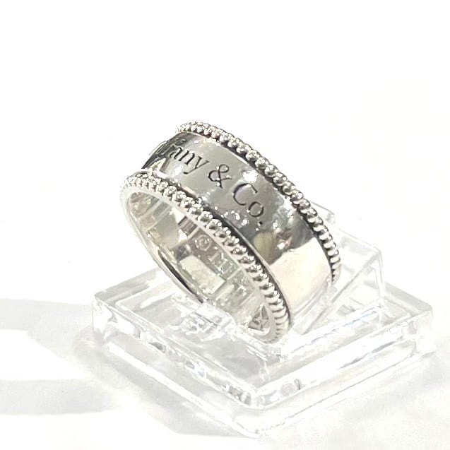 TIFFANY&CO】【8号】2637 T&CO. ミルグレイン エッジ リング SV925