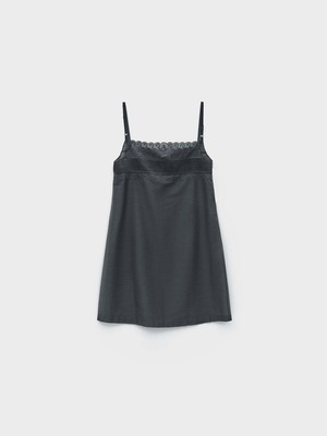 [LOW CLASSIC] See-Through Lace Mini Dress Charcoal 正規品 韓国ブランド 韓国ファッション 韓国代行 ロウ クラシック 日本 店舗