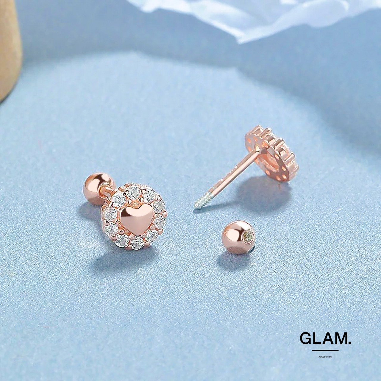 ロマンスハートパヴェピアス