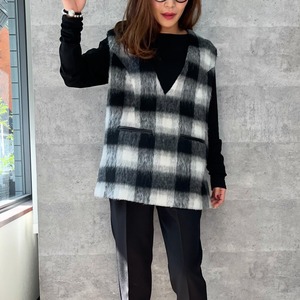 アンナケリー  Annakerry チェックシャギーベスト